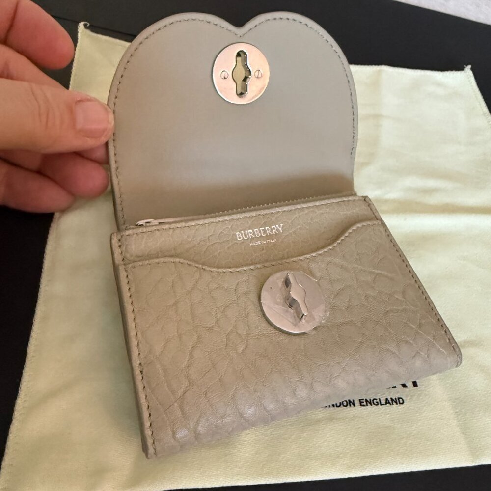 Burberry Women's Chess Hunter Leather Compact Tri-fold Wallet - Picture 6 of 15